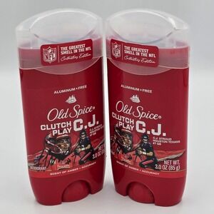 Old Spice C.J. NFL Collection Mens Aluminum Free Deodorant Amber Scent 3oz(2 Pk)